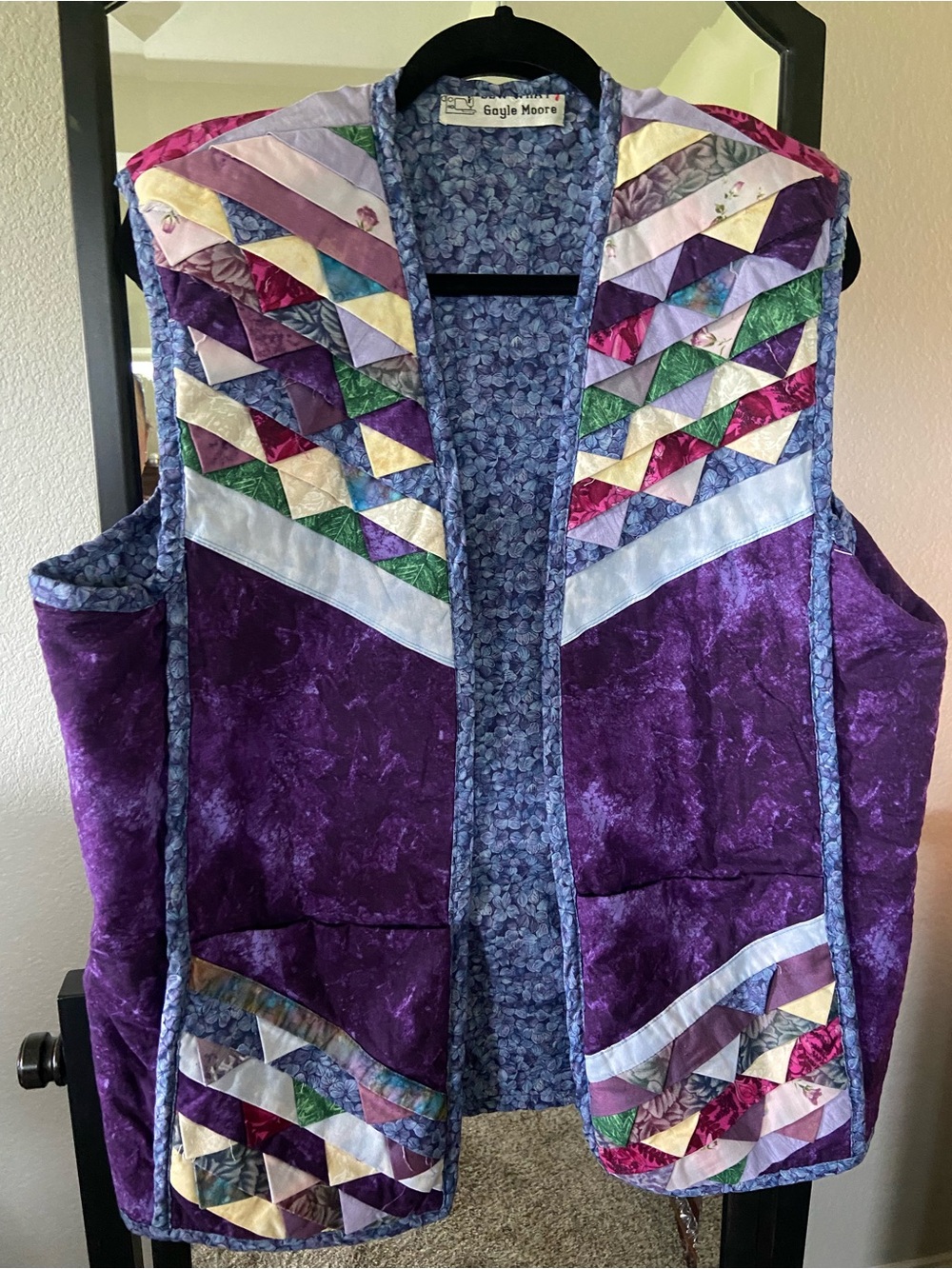 Purple Patchwork Quilted Women’s Vest